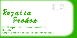 rozalia prokop business card